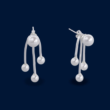 #AR194 - Aretes Con Perlas - De Plata - B11/5.2