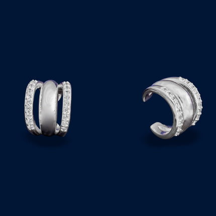 #AR209 - Arete Tipo Cuff Con Piedra - B11/3.6