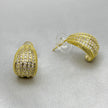 #ARL133 - Arete Gota Con Piedra Zirconia Oro Laminado 18K - LA050/