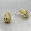 #ARL133 - Arete Gota Con Piedra Zirconia Oro Laminado 18K - LA050/