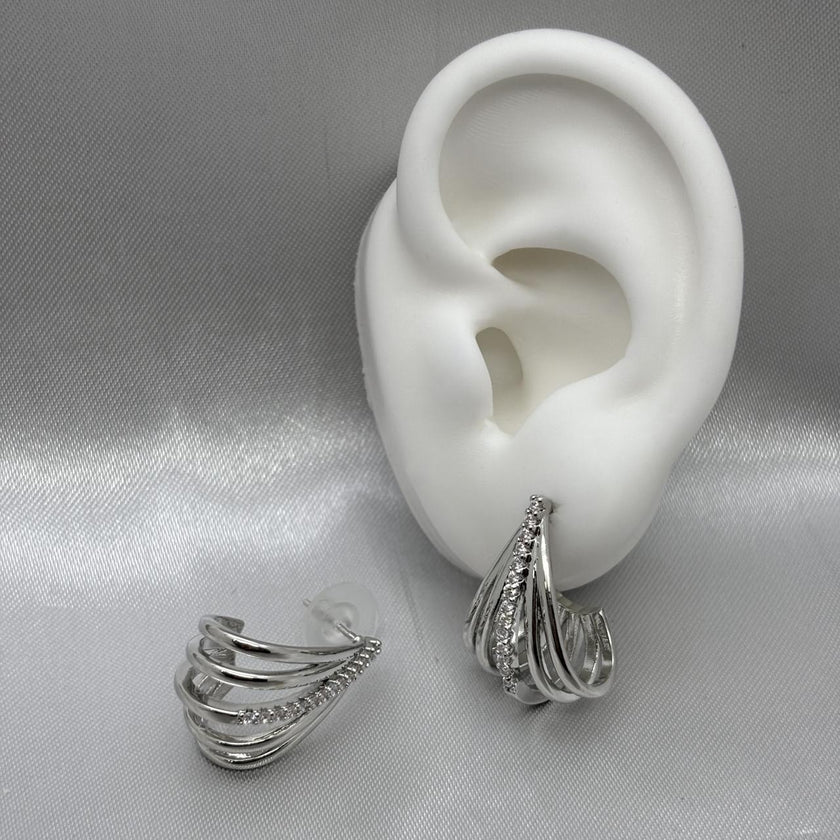 #ARL138 - Arete Con Piedra De Zirconia Oro Laminado 18K - LA050/