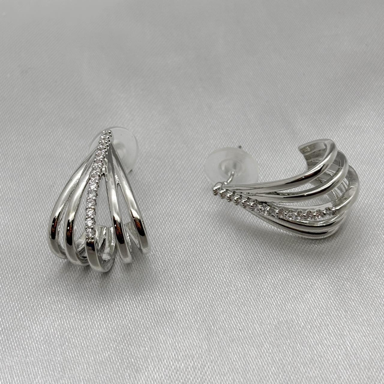 #ARL138 - Arete Con Piedra De Zirconia Oro Laminado 18K - LA050/