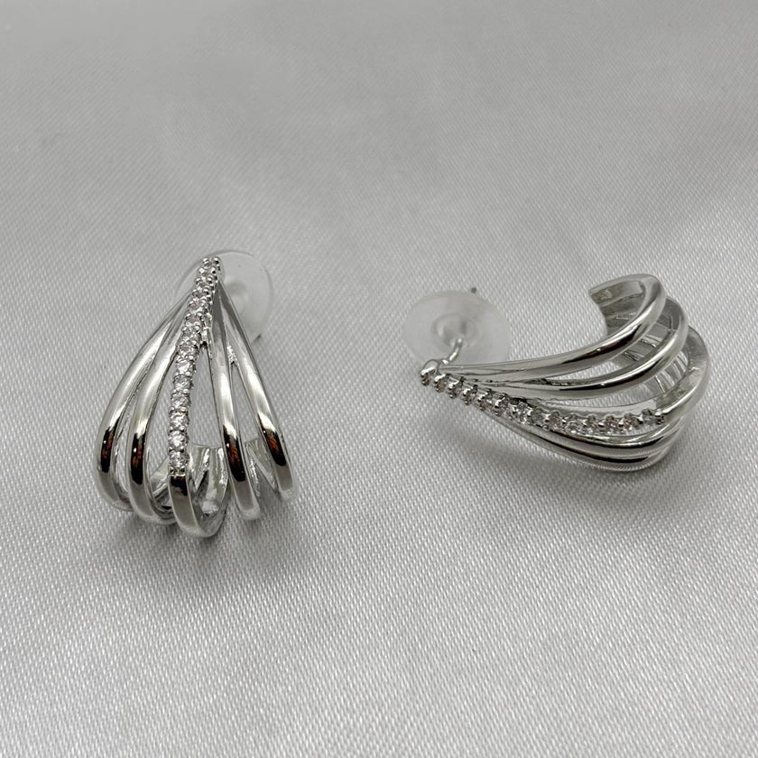 #ARL138 - Arete Con Piedra De Zirconia Oro Laminado 18K - LA050/