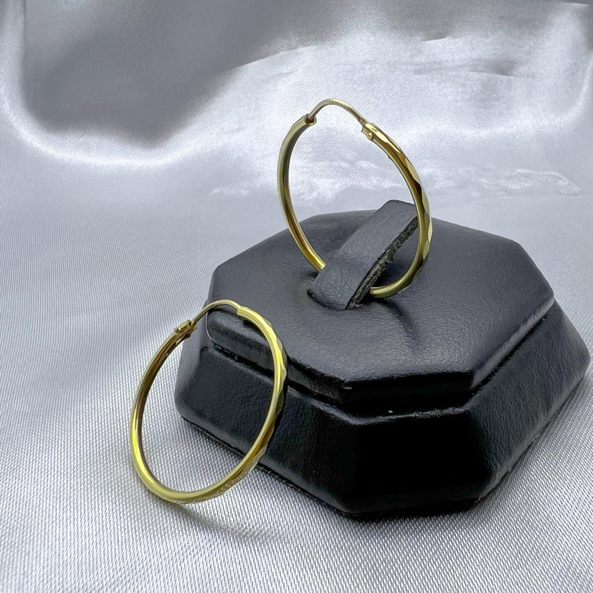 #ARR10113 - Arracada Facetada De Oro 10k - H03/2.3