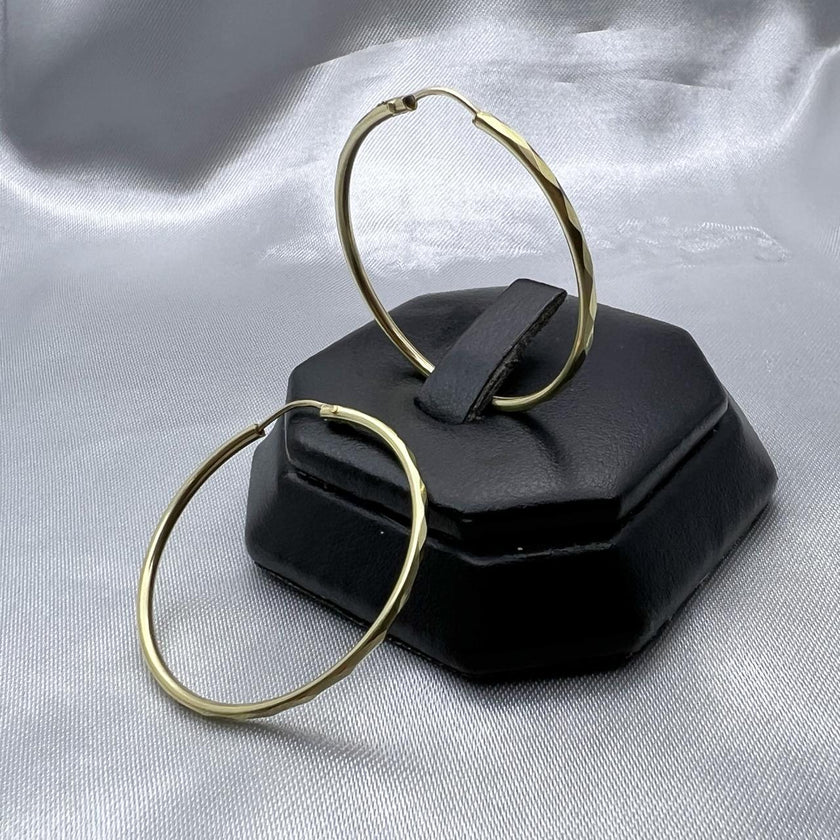 #ARR10113 - Arracada Facetada De Oro 10k - H03/2.3