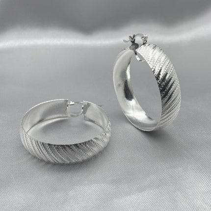 #ARR143 - Arracadas Redonda Diamantada Plata - A09/8.3