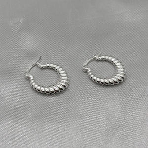 #ARR169 - Arracada Canasta Oval Plata - B11/4.0