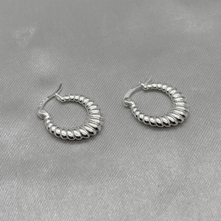 #ARR169 - Arracada Canasta Oval Plata - B11/4.0