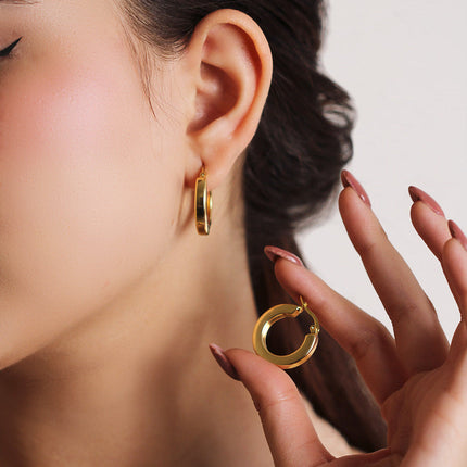#ARRL149 - Arracada Lisa De Oro Laminado 18k - LB030/