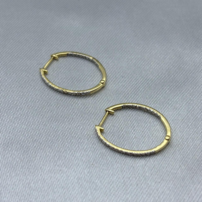 #ARRX10101 - Arracada Con Diamante Natural Oro 10K - LX275/