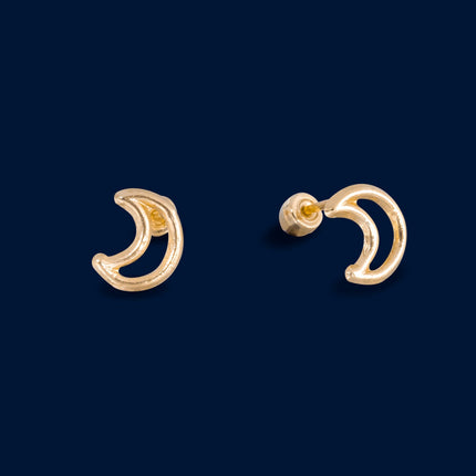 #B10102 - Broquel Silueta De Luna Oro 10K - L230/