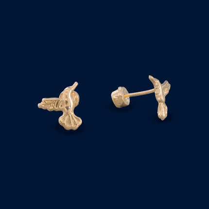 #B10136 - Broquel Colibrí Oro 10K - L210/