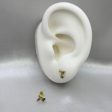 #B10136 - Broquel Colibrí Oro 10K - L210/