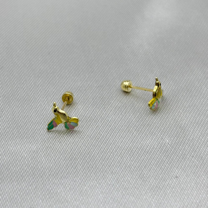 #B10136 - Broquel Colibrí Oro 10K - L210/