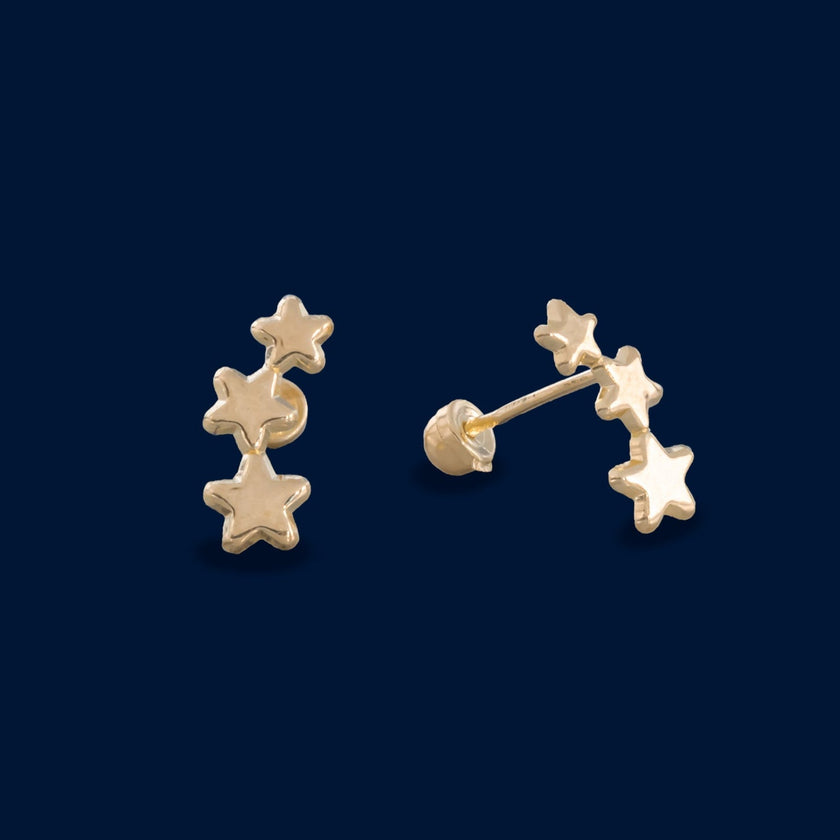#B10145 - Broquel 3 Estrellas Oro 10K - L240/