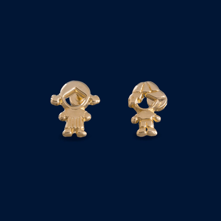 #B10170 - Broquel De Niña y Niño De Oro10k - L145/