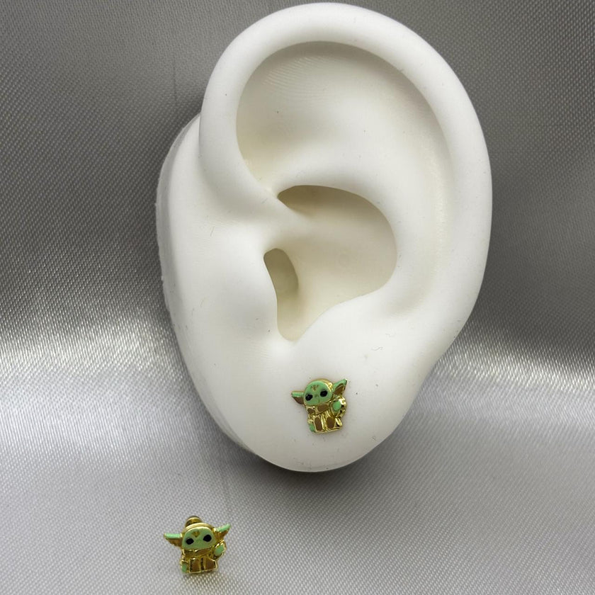 #B10187 - Broquel Baby Yoda/Grogu Star Wars Oro 10K - L275/