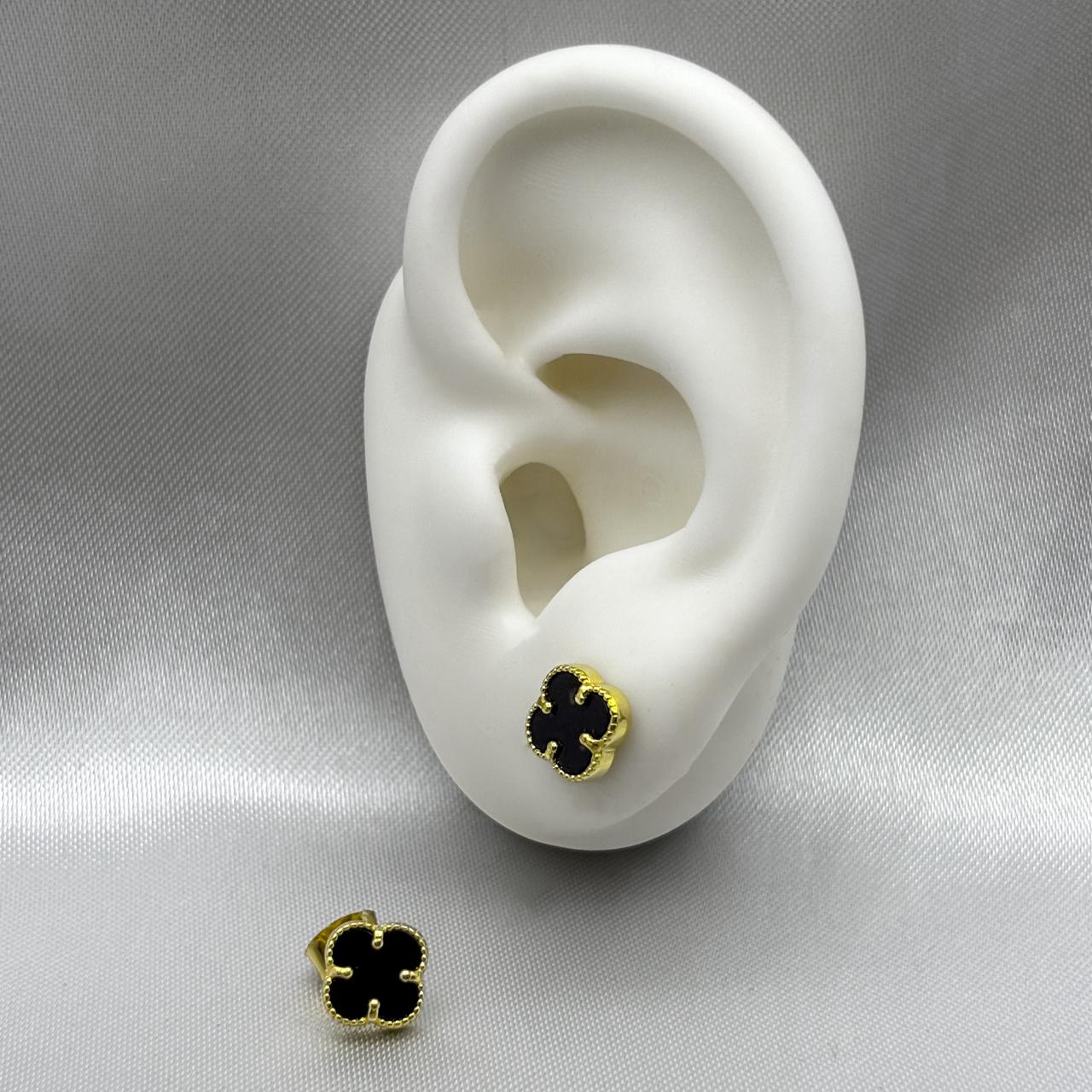 #B10246 - Broquel Trébol Tipo Van Cleef Oro 10K - H16/1.5