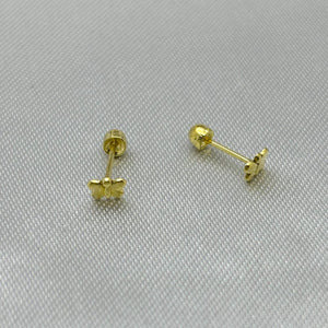 #B10251 - Broquel Mariposa Mini Oro 10K - L170/