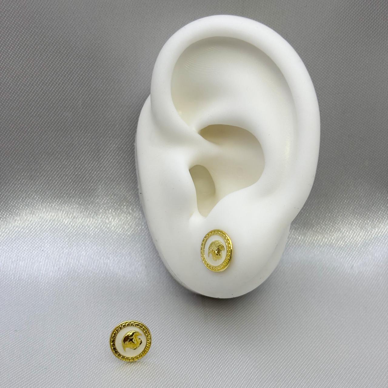 #B10253 - Broquel Medusa Tipo Versace Oro 10K - L270/