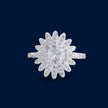 #AD276 - Anillo Flor Con Zirconia Plata - F3.2