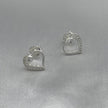 #BR160 - Broquel Corazón Piedra Zirconia Plata - B17/1.0