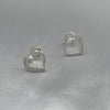 #BR160 - Broquel Corazón Piedra Zirconia Plata - B17/1.0