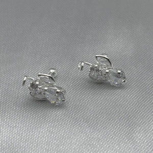 #BR193 - Broquel Angelito/Ángel Piedra Zirconia Plata - E55/