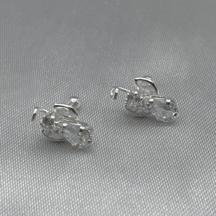 #BR193 - Broquel Angelito/Ángel Piedra Zirconia Plata - E55/