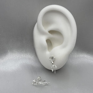 #BR286 - Broquel Lagartija Con Zirconia Plata - F53/