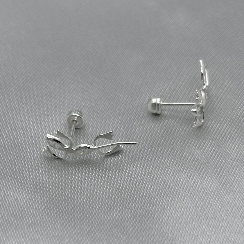 #BR286 - Broquel Lagartija Con Zirconia Plata - F53/