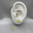 #BR288 - Broquel Flor Con Zirconia Plata - F46/