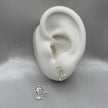#BR288 - Broquel Flor Con Zirconia Plata - F46/