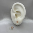 #BR288 - Broquel Flor Con Zirconia Plata - F46/