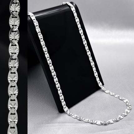 #CAD200 - Cadena Gucci Celeste Diamantada Plata - 060 - 3 mm - A10/5.1