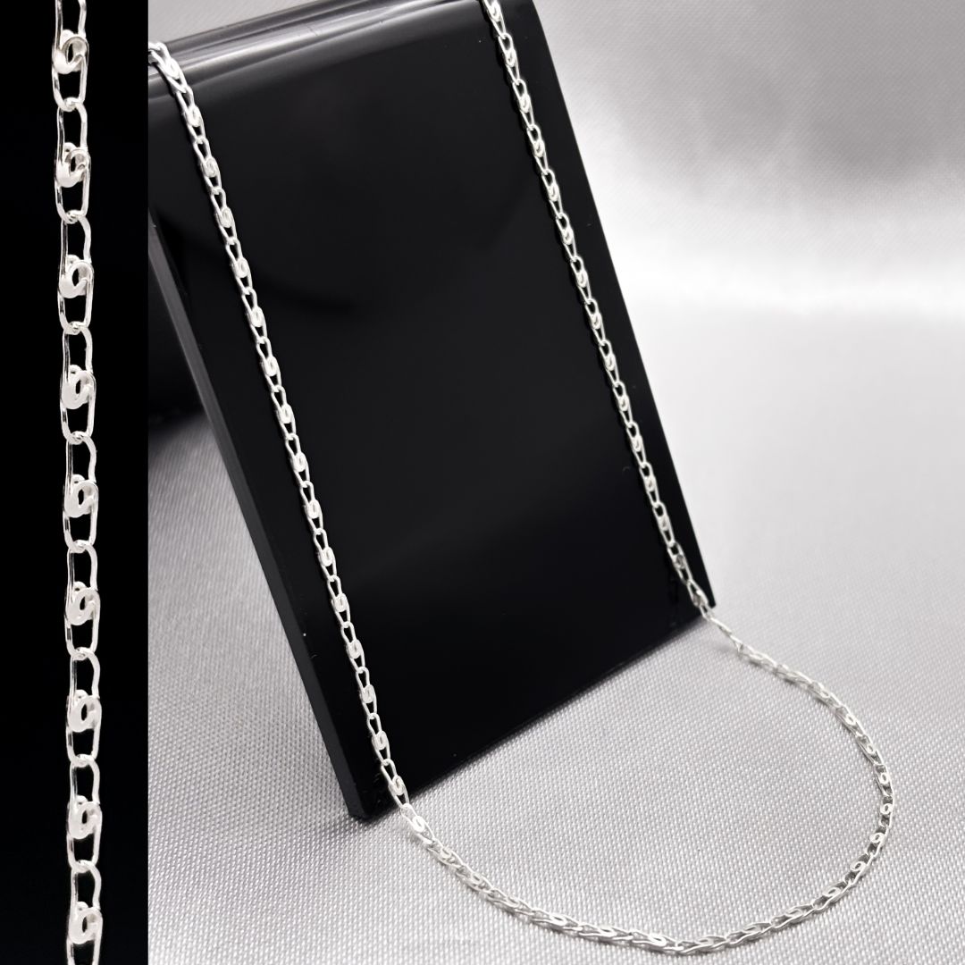 #CAD216 - Cadena Mimosa Plata - 040 - 1 mm - A05/1.6