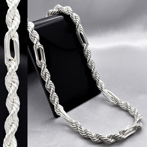 #CAD218 - Cadena Torsal Figaro Plata - 5.5 mm - B11/61.8