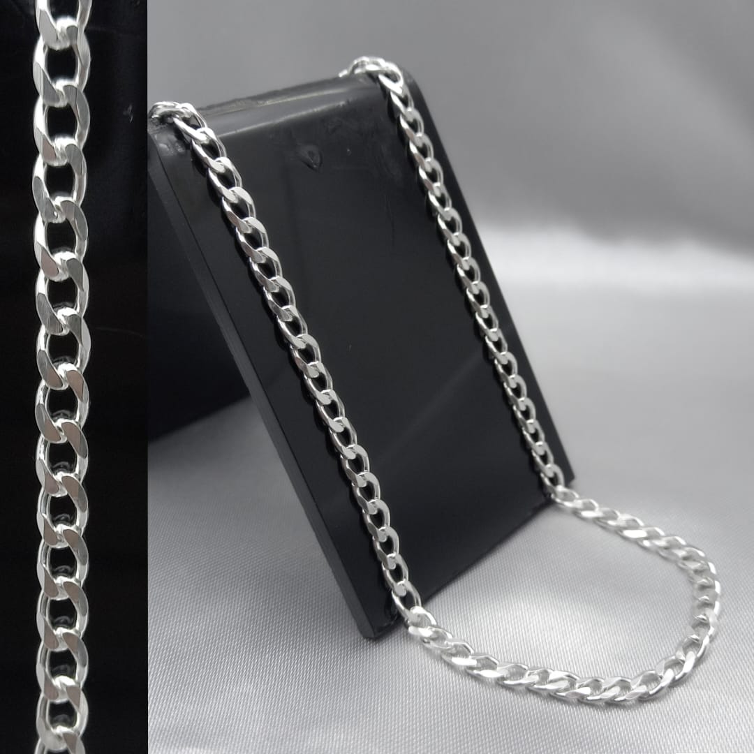 #CAD257 - Cadena Barbada Abierta - 080 - 4 mm - De Plata- A05/13