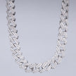 #CAD259 - Cadena Cubana/Barbada De Plata Con Piedra 150 - 7 mm - B11/65.7