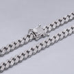 #CAD259 - Cadena Cubana/Barbada De Plata Con Piedra 150 - 7 mm - B11/65.7