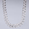#CAD259 - Cadena Cubana/Barbada De Plata Con Piedra 150 - 7 mm - B11/65.7