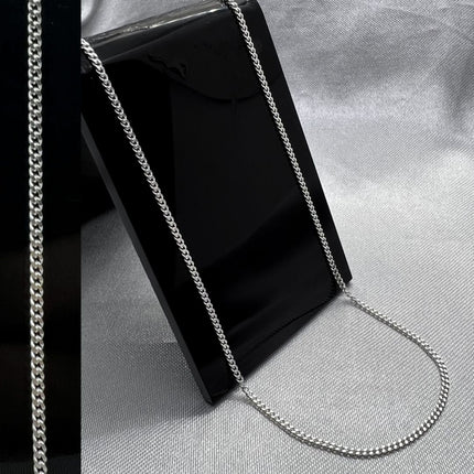 #CAD274 - Cadena Barbada De Plata - 030 - 1 mm - A05/2.3