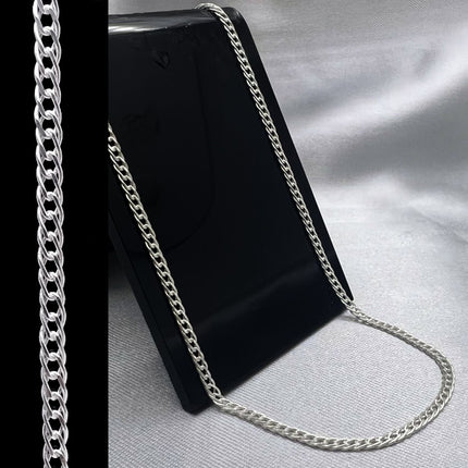 #CAD278 - Cadena Doble Rombo Plata - 050 - 3 mm - A05/6.6