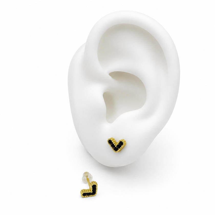 #BOL132 - Broquel De Corazon De Oro Laminado 18k - LB020/