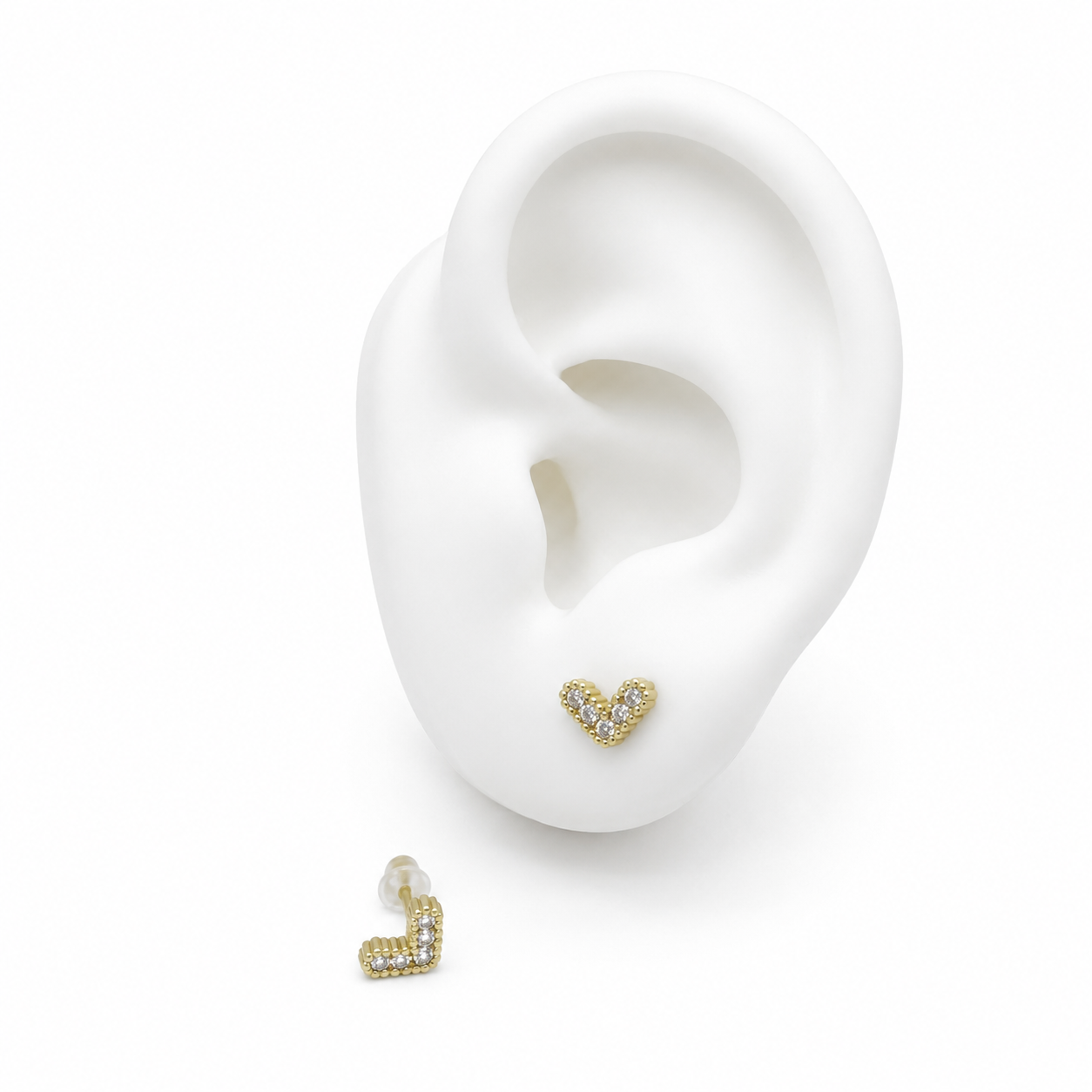 #BOL132 - Broquel De Corazon De Oro Laminado 18k - LB020/