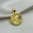 #D10241 - Dije/Medalla San Judas Tadeo Con Piedra Zirconia Oro 10K - I02/1.0