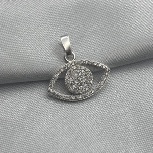 #D104 - Dije Ojo Piedra Zirconia Plata - F1.2