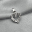 #D124 - Dije Corazón Piedra Zirconia Plata - F1.3