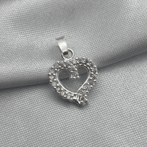 #D124 - Dije Corazón Piedra Zirconia Plata - F1.3