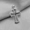 #D140 - Dije Cruz Con Piedra Zirconia Plata - B12/2.0